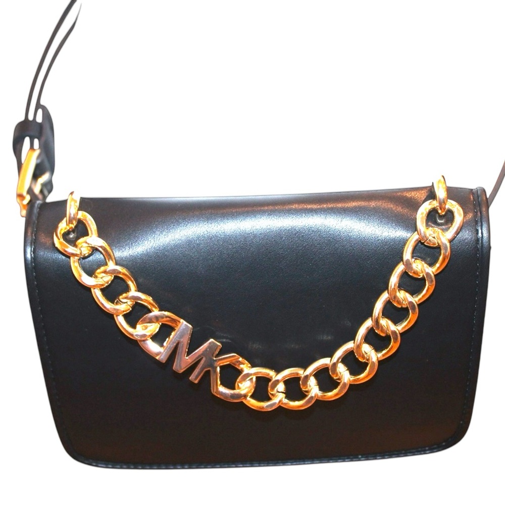 Michael Kors Belt Bag with Signature MK Embossed Goldtone Chain - NWT S/M & L/XL - Picture 2 of 15